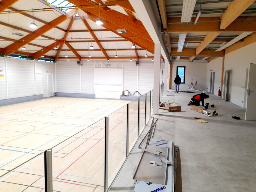 Gymnase Treffort, fin de chantier
