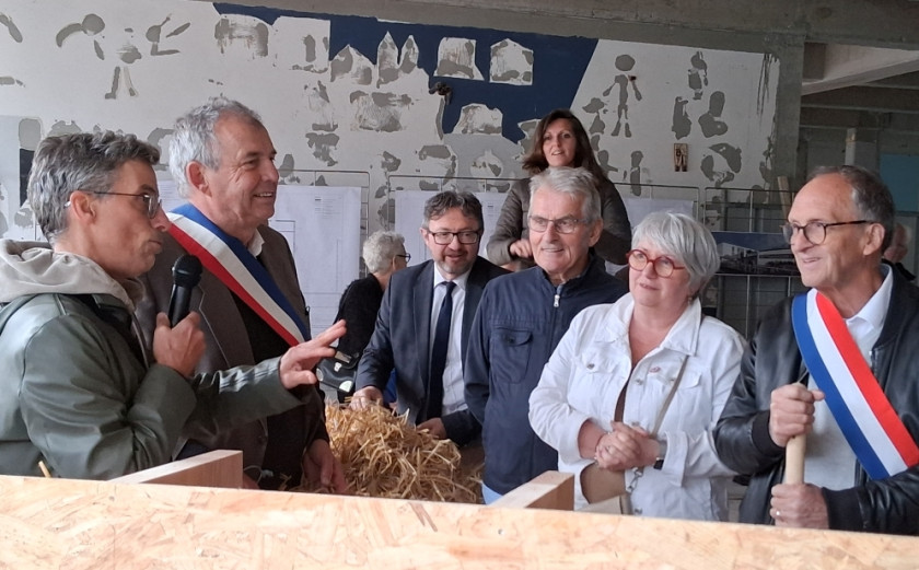 Première pierre du groupe scolaire du Juncher, Dieulefit
